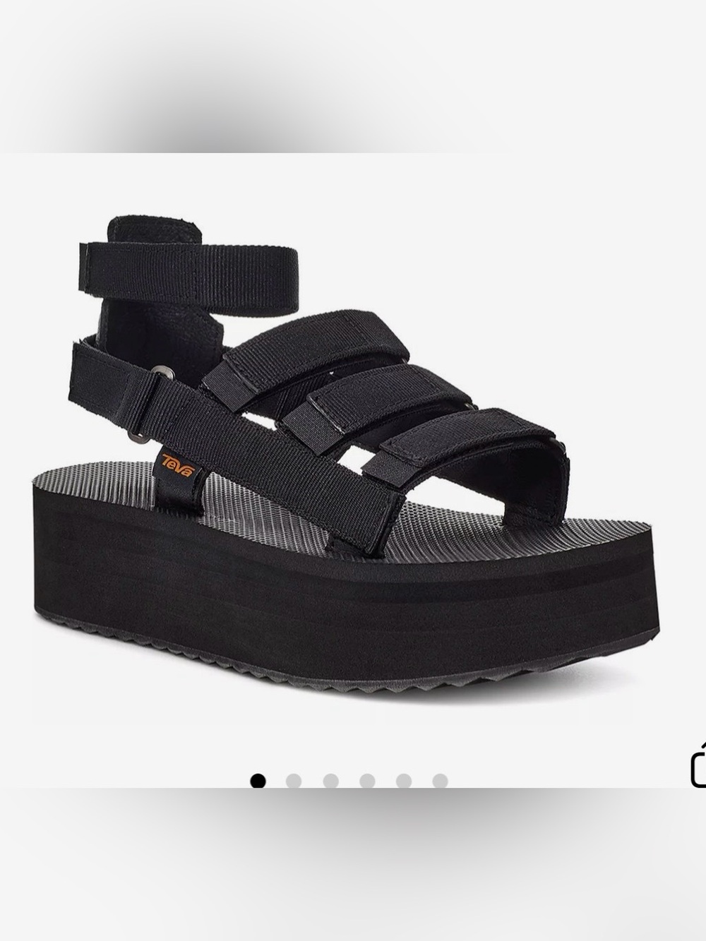 Teva Black Platform Sport Sandals